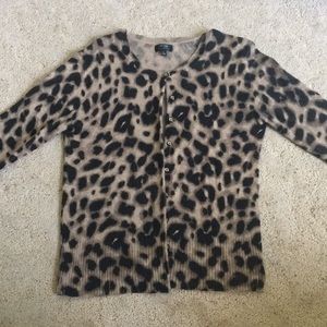 100% Cashmere Leopard Print Sweater